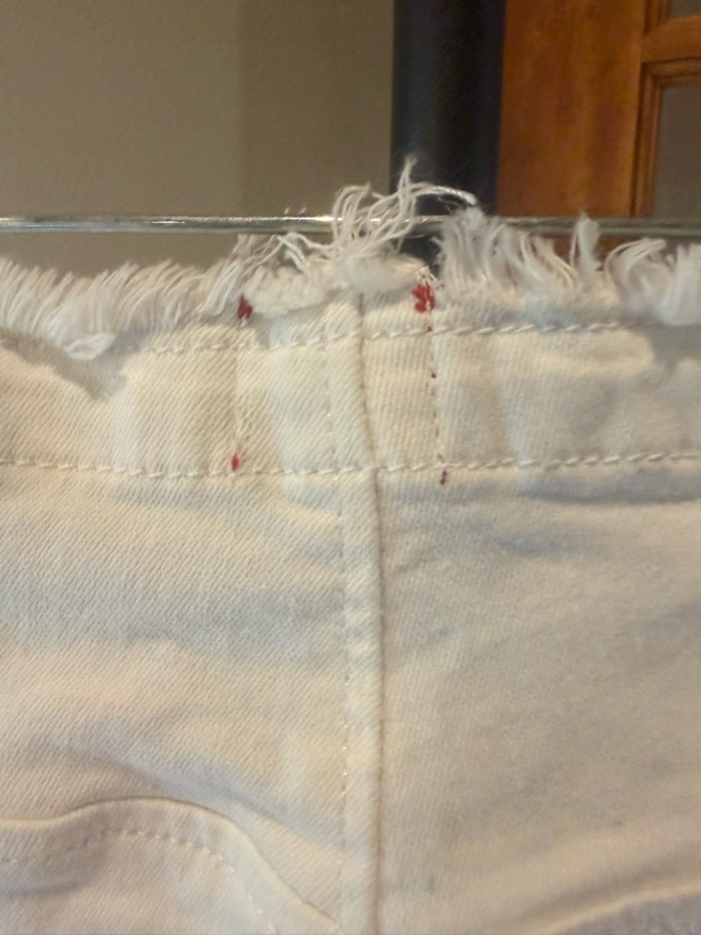 BDG Urban Outfitters White Flare Jeans Size 29 Raw Hem High Rise Y2K Boho - Picture 9 of 12